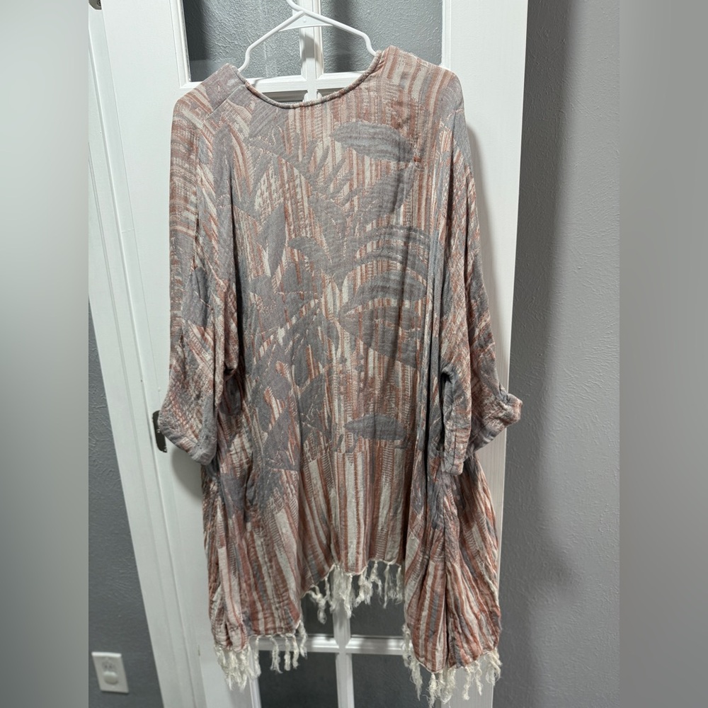 Soft Surroundings Bohemian Fringe Kimono - Picture 8 of 10